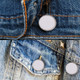 17mm No-Sew Jean Button Replacements - Plain White